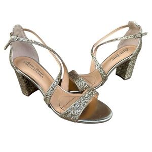 Badgley Mischka Jewel Cook Metallic Glitter Evening Shoe Formal Wedding Cocktail